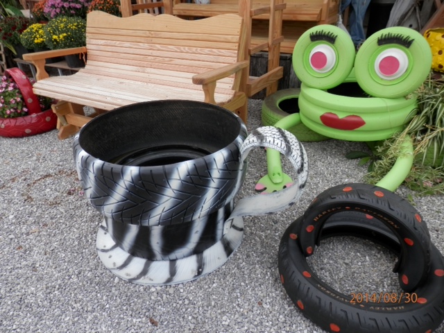 Creative use of old tires